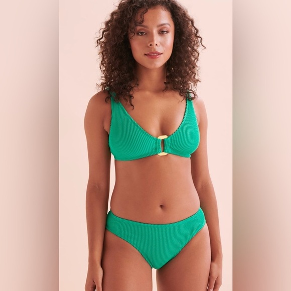 BLEU Rod Beattie Pucker Up Textured Bralette Bikini Top and Bottom Size 14 - Picture 3 of 10